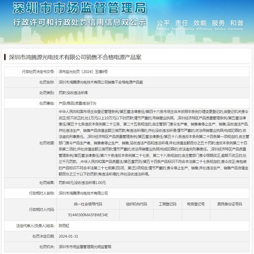 深圳市鴻騰源光電技術(shù)銷售不合格電源產(chǎn)品案